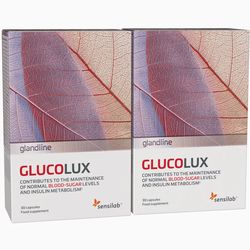 GlucoLux - vyrovnávač glukózy 1+1 ZDARMA. Pro udržování normálních hladin cukru v krvi. 2x 30 kapslí na 60 dní | Sensilab