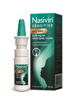 Nasivin Sensitive pro děti 0,25 mg/ml nosní sprej, roztok 10 ml
