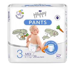 Bella Baby Happy Pants vel. 3 Midi plenkové kalhotky 26 ks