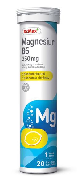 Dr.Max Magnesium B6 citron 250 mg 20 šumivých tablet