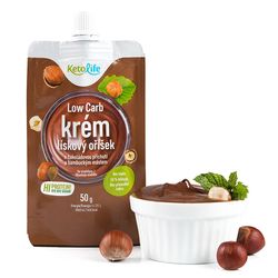 KetoLife Low Carb krém – Lískový oříšek s čokoládovou příchutí (50 g) - 100% česká keto dieta