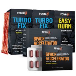60denní program Totální nabušení - pro viditelné hubnutí a spalování tuků. Obsahuje 2x Turbo Fix, Easy Burn a 2x 6-Pack Accelerator | PowGen