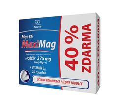 Zdrovit MaxiMag Hořčík 375 mg + B6 70 tobolek 40 % zdarma