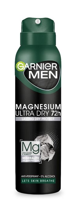 Garnier Men Magnesium Ultra Dry 72h antiperspirant pro muže sprej 150 ml