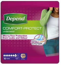 Depend Normal pro ženy S/M absorpční natahovací kalhotky 10 ks