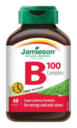 Jamieson B-komplex s postupným uvolňováním 100 mg 60 tablet