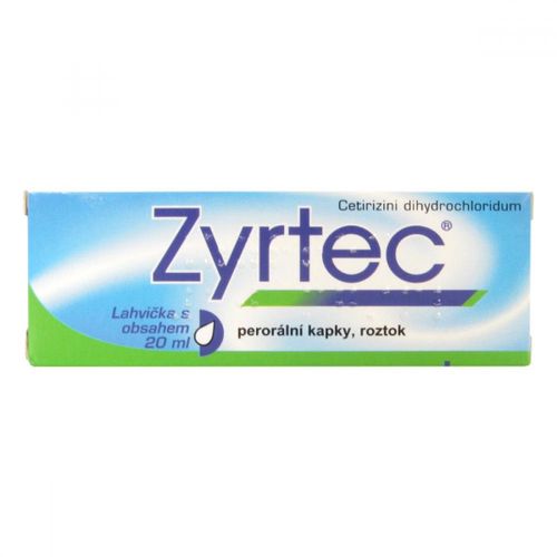 Zyrtec perorální kapky, roztok 20 ml