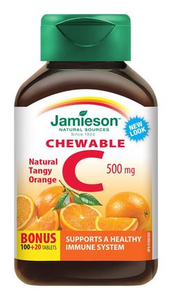 Jamieson Vitamin C 500 mg pomeranč 120 cucacích tablet