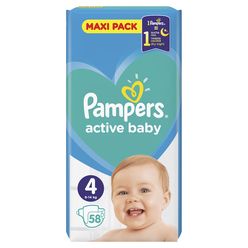 Pampers Active Baby vel. 4 Maxi dětské pleny 58 ks