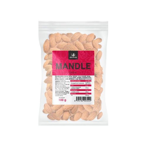 Allnature Mandle jádra natural 100 g