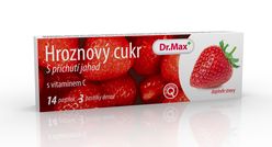 Dr.Max Hroznový cukr s vitaminem C jahoda 14 pastilek