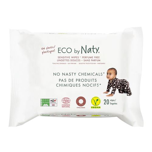 ECO by Naty Vlhčené ubrousky pro citlivou pokožku 20 ks