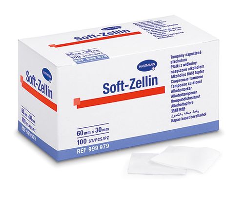 Soft-Zellin tampony s alkoholem 100 ks