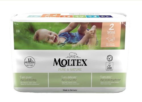 Moltex Pure & Nature Mini 3-6 kg dětské pleny 38 ks