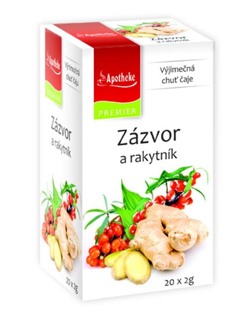 Apotheke Zázvor a rakytník - s přebalem nálevové sáčky 20x 2 g