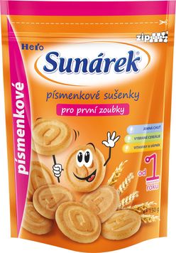 Sunárek Dětské sušenky písmenkové 150 g