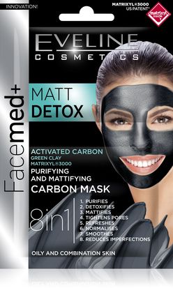 Eveline FACEMED+ Matt Detox pleťová maska 2x5 ml