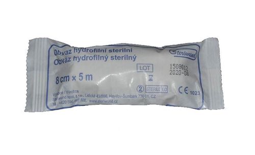 Steriwund Obinadlo hydrofilní pletené sterilní 8 cm x 5 m 1 ks