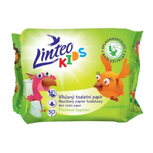 Linteo Kids Vlhčený toaletní papír pro děti 50 ks