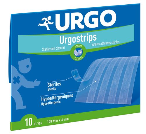 Urgo Urgostrips 100 x 6 mm fixační náplasťové stehy 10 ks