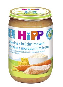 Hipp DĚTSKÉ MENU BIO Zelenina s krůtím masem 220 g