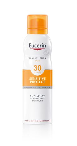 Eucerin SUN Sensitive Protect Dry Touch SPF30 transparentní sprej 200 ml