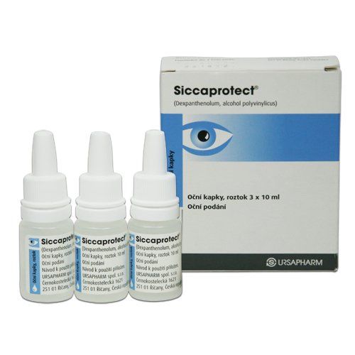 Siccaprotect oční kapky 3 x 10 ml