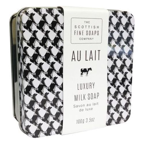 Scottish Fine Soaps Au Lait mýdlo v plechové dóze 100 g