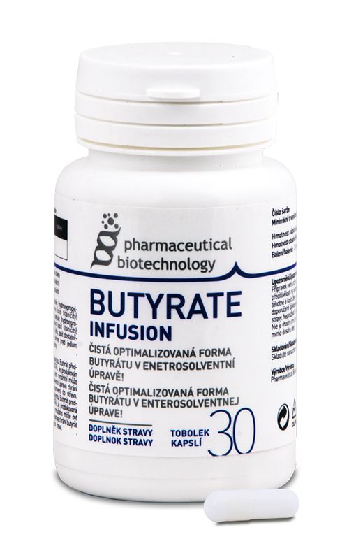 Pharmaceutical Biotechnology Butyrate Infusion 30 kapslí (Čistá forma butyrátu)