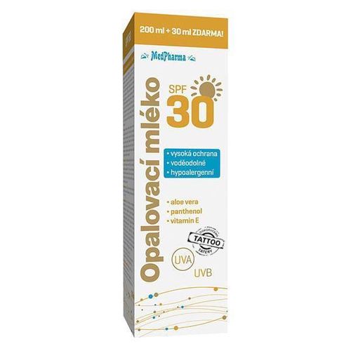 Medpharma Opalovací mléko SPF30 200 ml + 30 ml ZDARMA