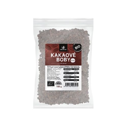 Allnature Kakaové boby drcené BIO RAW 100 g