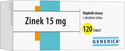 Generica Zinek 15 mg 120 tablet