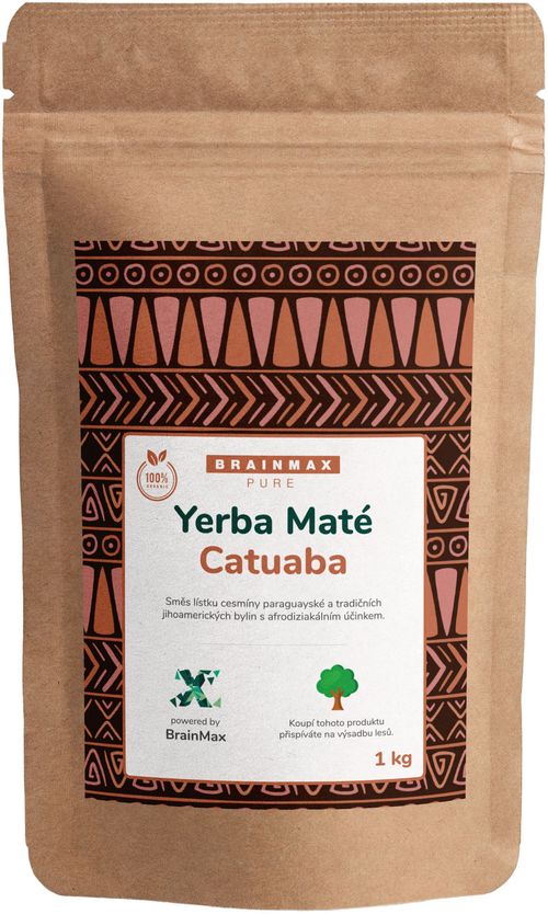 Votamax BrainMax Pure Organic Yerba Maté - Catuaba, 1000 g