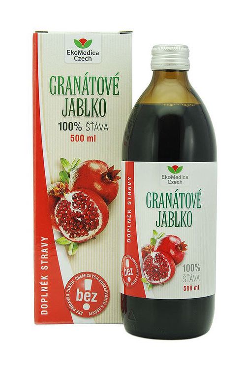 Ekomedica Granátové jablko 100% šťáva 500 ml