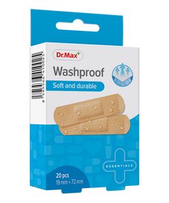 Dr.Max Washproof Soft and durable 19mm x 72mm náplast 20 ks