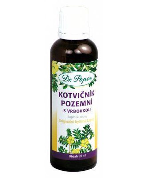 Dr. Popov Kotvičník pozemní s vrbovkou bylinné kapky 50 ml