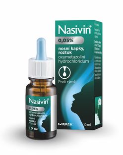 Nasivin 0,05% nosní kapky 10 ml pro dospělé a děti od 8 let