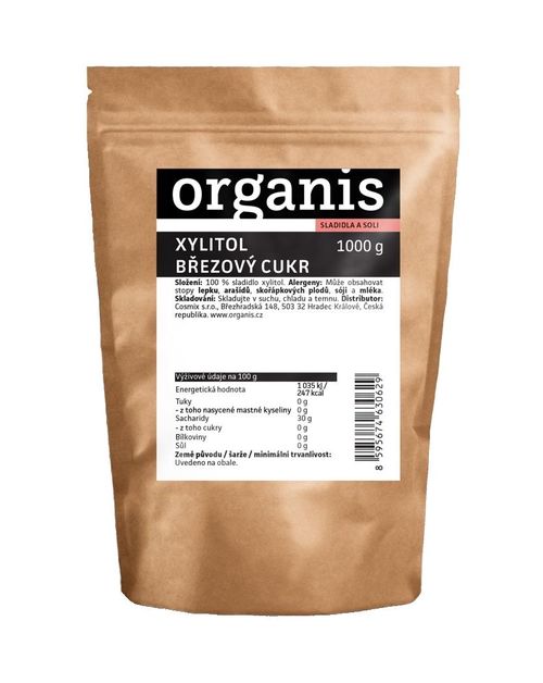 Organis Xylitol březový cukr 1000 g