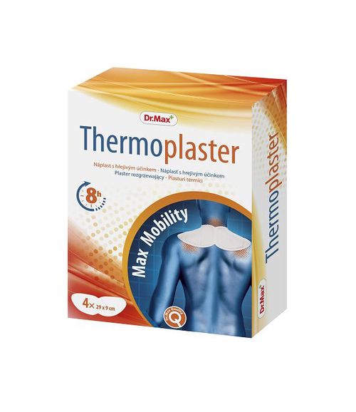 Dr.Max Thermoplaster Náplast s hřejivým účinkem 4 náplasti 29 x 9 cm