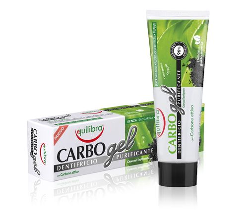 Equilibra Carbo gel Charcoal zubní pasta s aktivním uhlím 75 ml