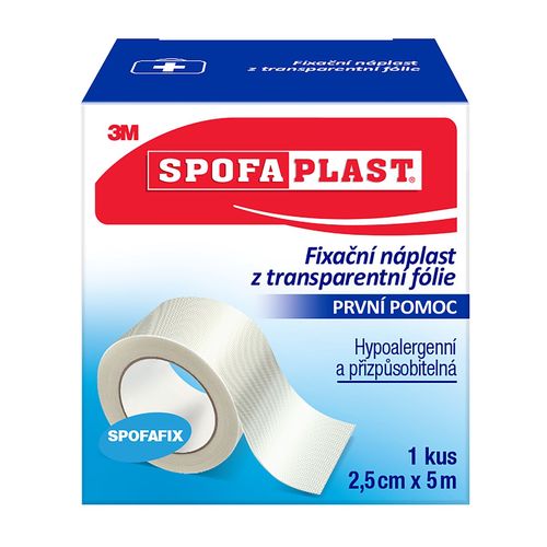 3M Spofaplast 432 2,5 cm x 5 m Fixační náplast z transparentní folie 1 ks