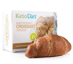KetoDiet Slaný proteinový croissant cereální 2 ks