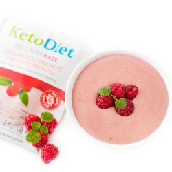 KetoDiet Proteinová kaše s malinovou příchutí (7 porcí) - 100% česká keto dieta