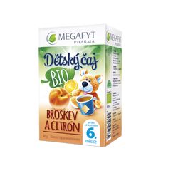 Megafyt Dětský BIO ovocný čaj s příchutí broskev a citrón 20x2 g