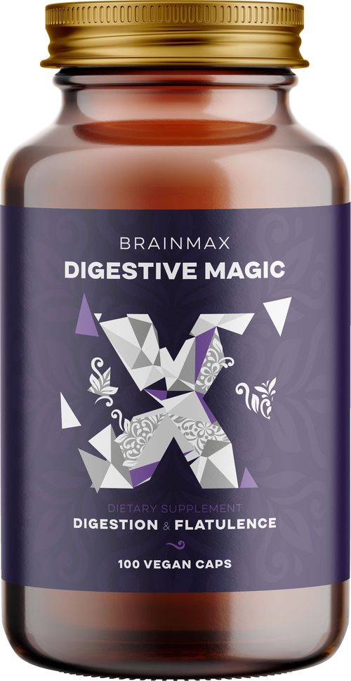 BrainMax Digestive Magic, Podpora trávení, 100 rostlinných kapslí