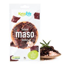 KetoLife Sušené maso – hovězí - 100% česká keto dieta