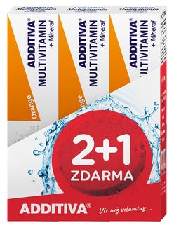 Additiva Multivitamin 2+1 pomeranč 3x20 šumivých tablet