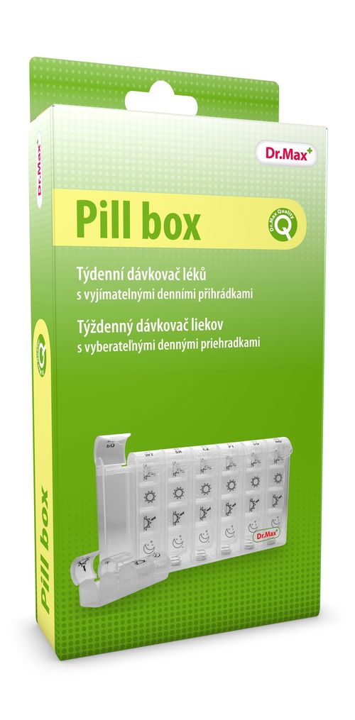 Dr.Max Pill box týdenní dávkovač léků