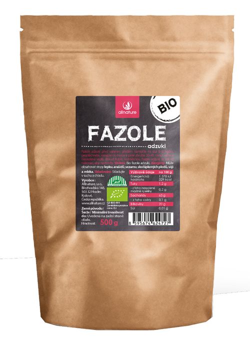 Allnature Fazole adzuki BIO 500 g