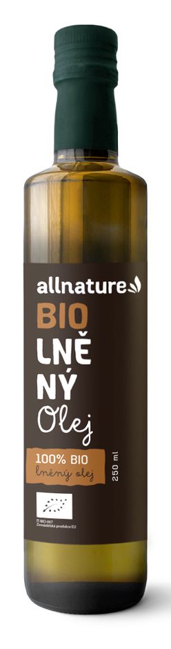 Allnature Lněný olej BIO 250 ml